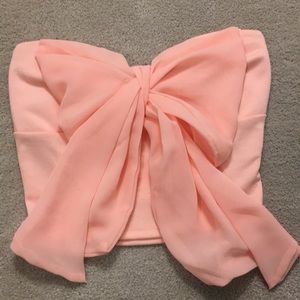 Light pink bow crop top Charlotte Russe
